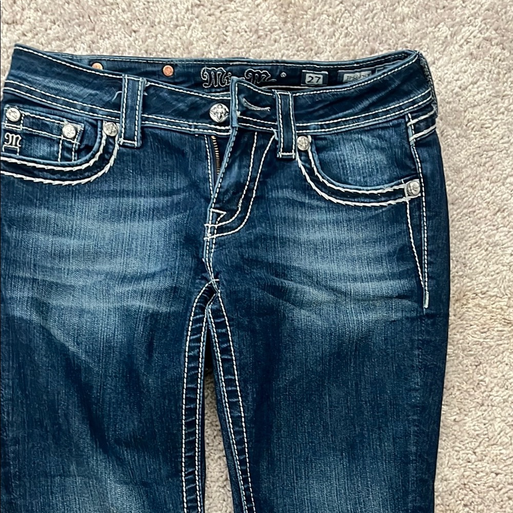 Miss Me Women's Dark Blue Straight Leg Jeans